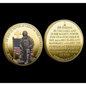 Military "Be Strong in the Lord. "1.57" Military Challenge Coin- Detailed